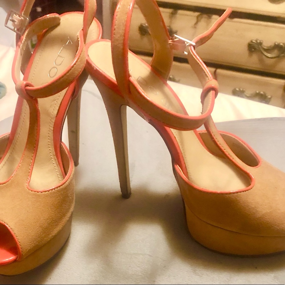 Aldo platform  stiletto open toe high heels size 39